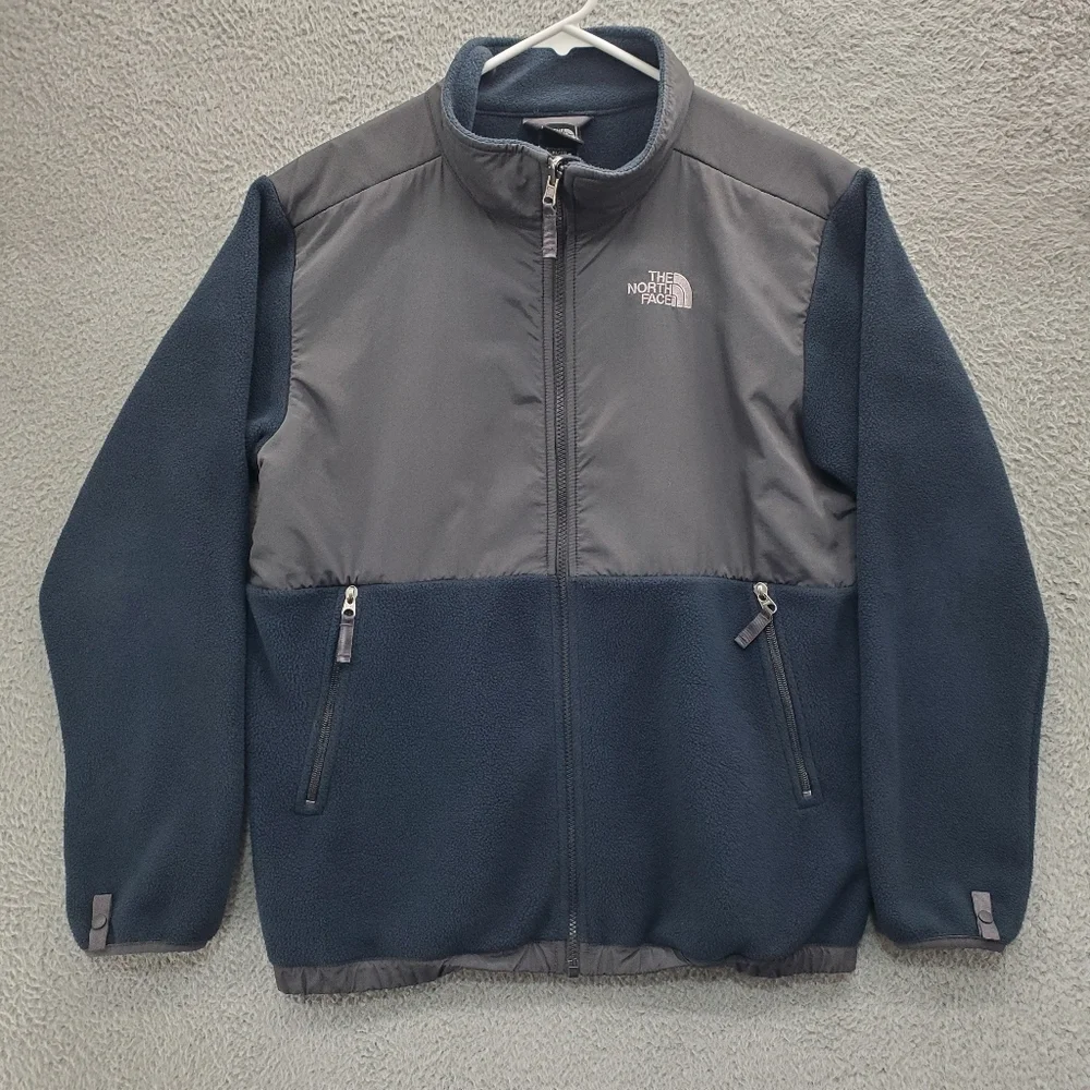 Columbia Fleece Jacket Boys Size XL Zip Up Blue Gray Polartec